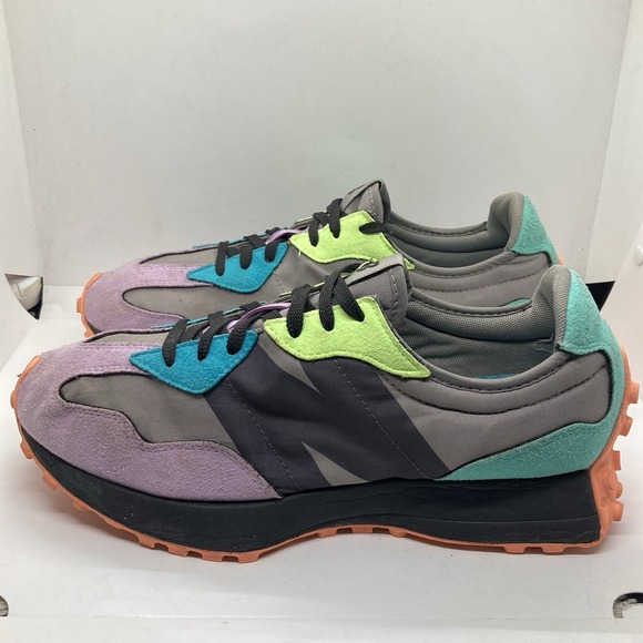 New Balance 327 Mens 10.5 The Intelligent Choice Black Purple Gray Sneakers Shoe - Picture 1 of 11